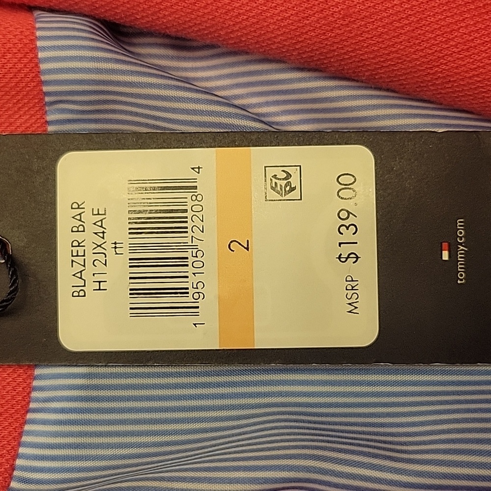 Tommy Hilfiger Coral Blazer with Navy Accents, Sz 2 - Picture 11 of 11